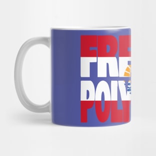 French Polynesia flag stencil Mug